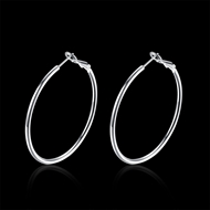 Picture of Impressive Platinum Plated Fashion Hoop Earrings Online