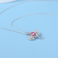 Picture of Funky Small Platinum Plated Pendant Necklace