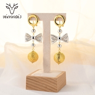 Picture of Sparkly Dubai Gold Plated Dangle Earrings