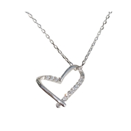 Picture of Stylish Small Platinum Plated Pendant Necklace