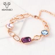 Picture of Affordable Rose Gold Plated Colorful Fashion Bracelet in Exclusive Design