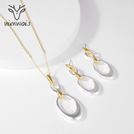 Picture of Attractive Platinum Plated Zinc Alloy 2 Piece Jewelry Set For Your Occasions