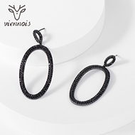 Picture of Black Cubic Zirconia Dangle Earrings Best Price