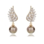 Show details for Great Cubic Zirconia Gold Plated Dangle Earrings