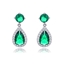 Show details for Copper or Brass Cubic Zirconia Dangle Earrings from Certified Factory