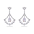 Picture of Beautiful Cubic Zirconia Platinum Plated Dangle Earrings