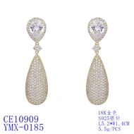 Picture of Sparkling Medium Cubic Zirconia Dangle Earrings