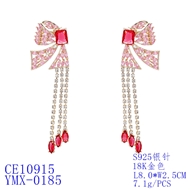 Picture of Famous Medium Cubic Zirconia Dangle Earrings