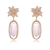 Picture of Beautiful Cubic Zirconia Rose Gold Plated Dangle Earrings