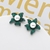 Picture of Inexpensive Gunmetal Plated Green Stud Earrings from Reliable Manufacturer