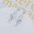 Picture of Hypoallergenic Platinum Plated White Dangle Earrings with Easy Return