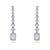 Picture of Good Cubic Zirconia Platinum Plated Dangle Earrings