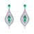 Picture of Good Quality Cubic Zirconia Platinum Plated Dangle Earrings