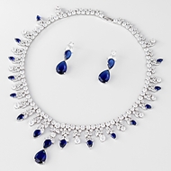 Show details for Beautiful Cubic Zirconia Blue 2 Piece Jewelry Set Show details for Beautiful Cubic Zirconia Blue 2 Piece Jewelry Set