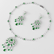 Show details for Luxury Green 2 Piece Jewelry Set with Fast Shipping Show details for Luxury Green 2 Piece Jewelry Set with Fast Shipping