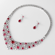 Show details for Unusual Big Platinum Plated 2 Piece Jewelry Set Show details for Unusual Big Platinum Plated 2 Piece Jewelry Set