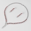 Show details for Recommended Red Platinum Plated 2 Piece Jewelry Set from Top Designer