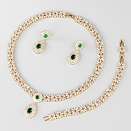 Show details for Fashionable Big Copper or Brass 3 Piece Jewelry Set Show details for Fashionable Big Copper or Brass 3 Piece Jewelry Set
