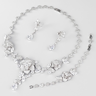 Show details for Attractive White Copper or Brass 3 Piece Jewelry Set For Your Occasions Show details for Attractive White Copper or Brass 3 Piece Jewelry Set For Your Occasions