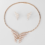 Show details for Impressive White Copper or Brass 2 Piece Jewelry Set with Low MOQ Show details for Impressive White Copper or Brass 2 Piece Jewelry Set with Low MOQ