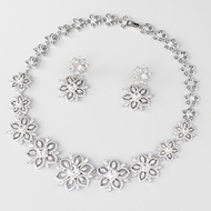 Show details for Luxury Platinum Plated 2 Piece Jewelry Set of Original Design Show details for Luxury Platinum Plated 2 Piece Jewelry Set of Original Design