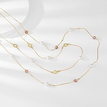 Show details for Need-Now Blue Zinc Alloy Long Chain Necklace from Editor Picks