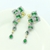 Picture of Unique Cubic Zirconia Green Dangle Earrings