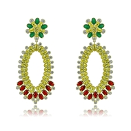 Picture of Sparkly Big Colorful Dangle Earrings