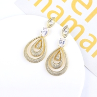 Picture of Reasonably Priced Gold Plated White Dangle Earrings from Reliable Manufacturer