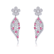 Picture of Irresistible Pink Cubic Zirconia Dangle Earrings Direct from Factory