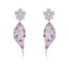 Show details for Irresistible Pink Cubic Zirconia Dangle Earrings Direct from Factory