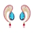 Picture of Designer Gold Plated Colorful Dangle Earrings with No-Risk Return