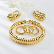 Picture of Delicate Big Gold Plated 3 Piece Jewelry Set