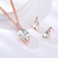 Show details for Wholesale Rose Gold Plated Artificial Crystal 2 Piece Jewelry Set with No-Risk Return