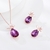 Picture of Pretty Artificial Crystal Rose Gold Plated Necklace and Earring Set