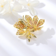 Picture of Famous Cubic Zirconia Orange Brooche