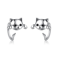 Picture of Unique Small Platinum Plated Stud Earrings