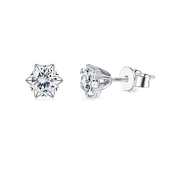 Picture of Delicate 925 Sterling Silver Stud Earrings of Original Design