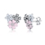 Picture of Brand New Platinum Plated Flowers & Plants Stud Earrings with SGS/ISO Certification