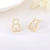 Picture of Stylish Small White Stud Earrings