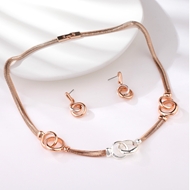 Show details for Zinc Alloy Rose Gold Plated 2 Piece Jewelry Set in Flattering Style Show details for Zinc Alloy Rose Gold Plated 2 Piece Jewelry Set in Flattering Style