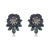 Picture of Charming Blue Gunmetal Plated Stud Earrings As a Gift