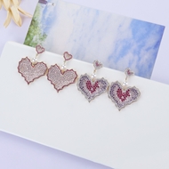 Picture of Inexpensive Copper or Brass Love & Heart Dangle Earrings from Reliable Manufacturer