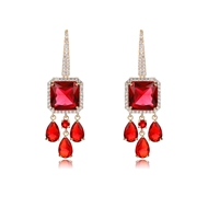 Picture of Funky Big Cubic Zirconia Dangle Earrings