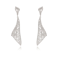 Picture of Featured White Luxury Dangle Earrings with Full Guarantee