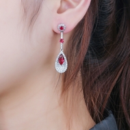 Picture of Fast Selling White Platinum Plated Dangle Earrings from Editor Picks