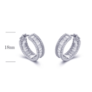 Picture of Stylish Big Platinum Plated Earrings