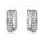 Show details for Featured White Platinum Plated Big Hoop Earrings with Full Guarantee
