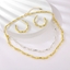Show details for Pretty Big Rose Gold Plated Necklace and Earring Set