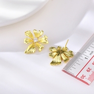 Picture of Trendy Gold Plated Copper or Brass Stud Earrings with No-Risk Refund